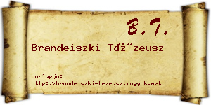 Brandeiszki Tézeusz névjegykártya