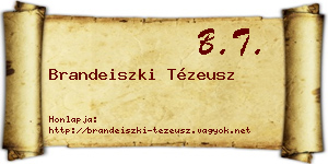Brandeiszki Tézeusz névjegykártya