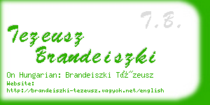tezeusz brandeiszki business card